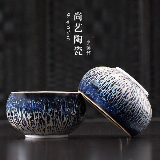 景德镇天目釉建盏茶杯 窑变陶瓷居家日用品茗杯主人杯功夫茶具单杯 商品图1