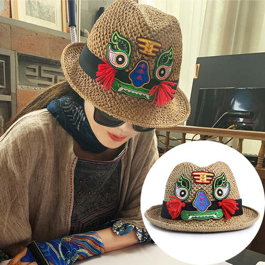崇虎草编手工礼帽 | 现货加急发  | 杨老师同款 商品图0