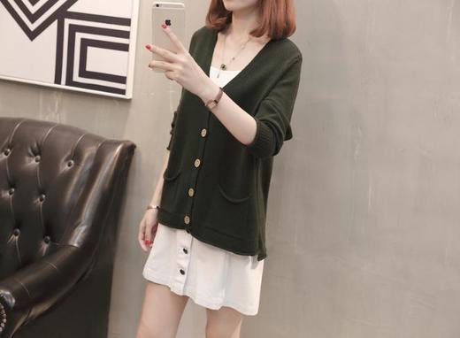 【服饰鞋包】毛衣外套女秋装新款针织开衫短款宽松外搭春秋针织衫 商品图0