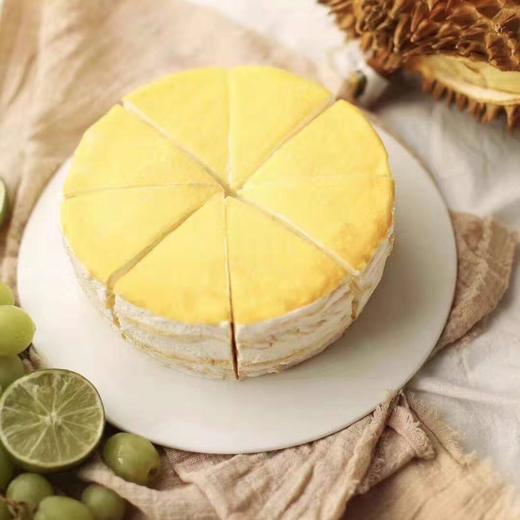 明天到~【爆浆榴莲千层】450g/6寸，带刀叉盘 商品图0