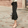 欧芮儿新款不规则黑色波点半身裙女 商品缩略图4