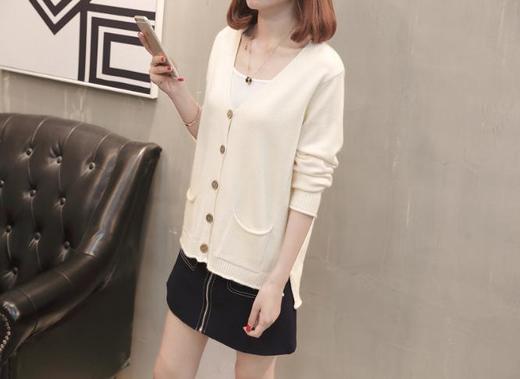 【服饰鞋包】毛衣外套女秋装新款针织开衫短款宽松外搭春秋针织衫 商品图1