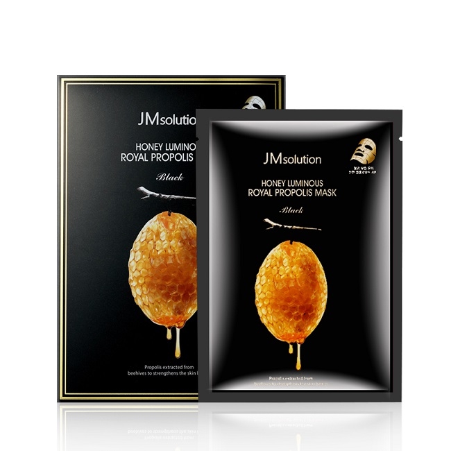 【一般贸易】JM solution肌司研莹润蜂胶面膜（黑臻版）10片 30ML
