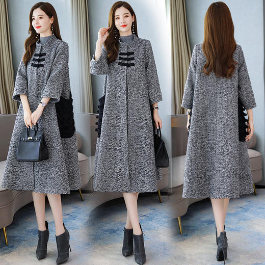 WZNH-WC81609冬季新款中老年宽松显瘦裙 商品图3