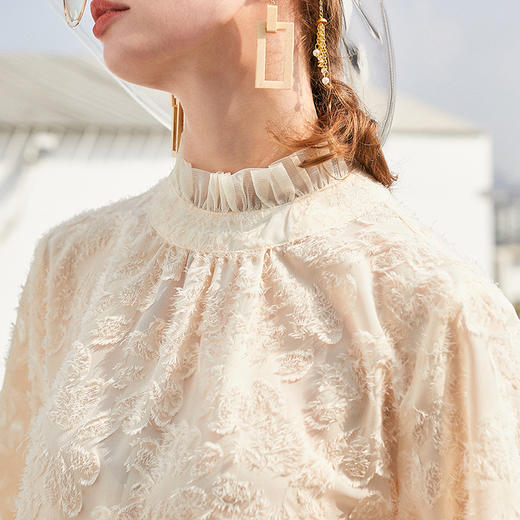 欧芮儿 新品淑女风小香风蕾丝衫格子半裙时尚套装两件套 商品图3