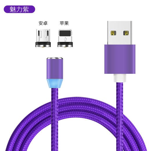 【三合一磁吸数据线】适用苹果Type-c安卓手机充电线磁铁360度盲吸数码配件 商品图4