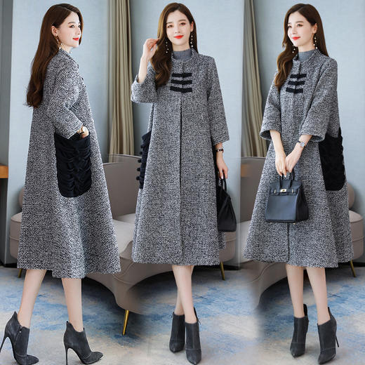 WZNH-WC81609冬季新款中老年宽松显瘦裙 商品图2