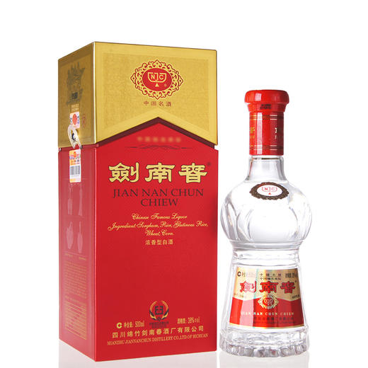 剑南春水晶剑 浓香型白酒38度500ml/1瓶/6瓶整箱 商品图0