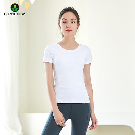 【断码捡漏】卡益短袖上衣KN03122裸感瑜伽服健身服 商品图3