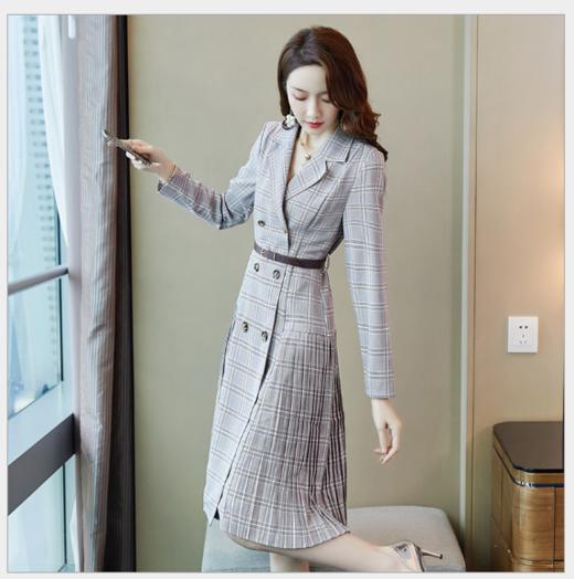 HTGT-321-8838-9613格子西装连衣裙 商品图0