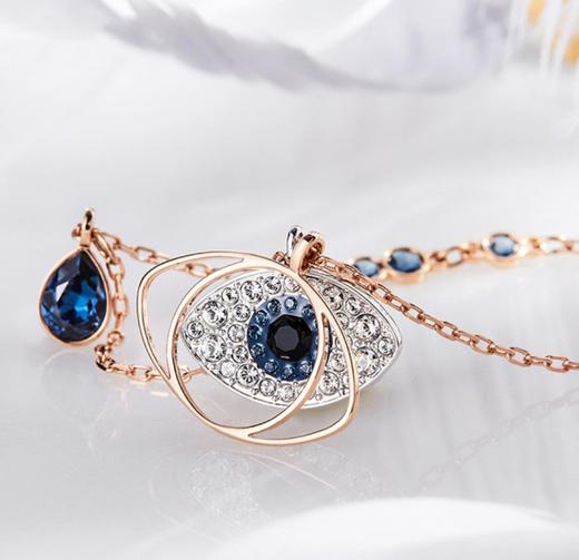 【首饰】。恶魔之眼项链女时尚气质饰品短款锁骨链时尚款韩版 商品图1