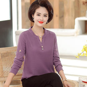 YY-A049秋冬时尚宽松大码中老年女装打底衫
