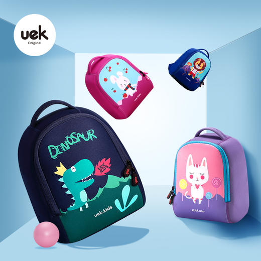uek小书包幼儿园男宝宝女孩韩版卡通恐龙书包轻便1-3-5岁儿童背包 商品图0