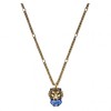 GUCCI/古驰女式lion head金色+蓝色镶施华洛世奇蓝宝做旧狮子头项链 吊坠 YBB21416900200UJPY带授权招加盟代理 商品缩略图0