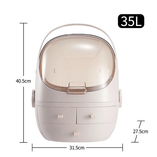 网红化妆品收纳盒置物架家用桌面欧式护肤品化妆盒收纳盒防尘有盖 商品图5