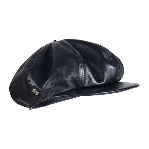 北京仓｜LAULHERE-CHARLIE-质感黑色 牛皮 邮差帽［法国设计师］ 商品图1