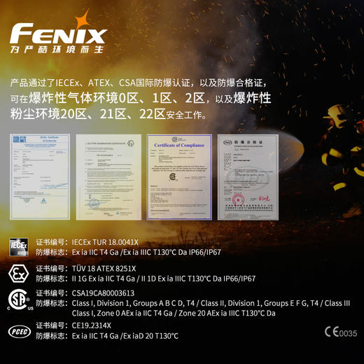 Fenix WF11E 防爆手电筒磁吸防静电AA电池强光 led防水带防爆证书 商品图3