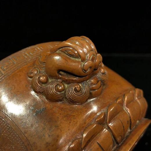 花盆造型兽头铜香炉 商品图4