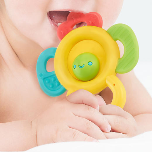 【会员价：31.09】澳贝（AUBY）婴儿摇铃牙胶宝宝新生儿玩具0-6-12个月0-1岁放心煮摇铃5pcs礼盒 461516【新旧配色随机发货】 商品图5