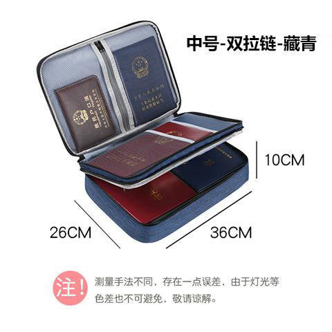 家庭证件收纳包盒家用多层大容量多功能箱档案文件护照卡包整理袋 商品图7