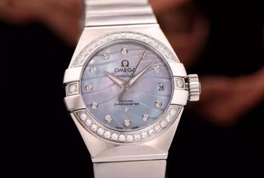 V6欧米茄星座123.15.27.20.57.001机械女士手表，精钢镀18k表链表壳，搭载定制版8520全自动机械机芯，尺寸：27*13毫米，女士手表 商品图1