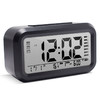 BBA闹钟 锂电充电款智能电子静音夜光懒人聪明灯感光三组闹铃儿童学生钟 黑色语音报时版 商品缩略图2