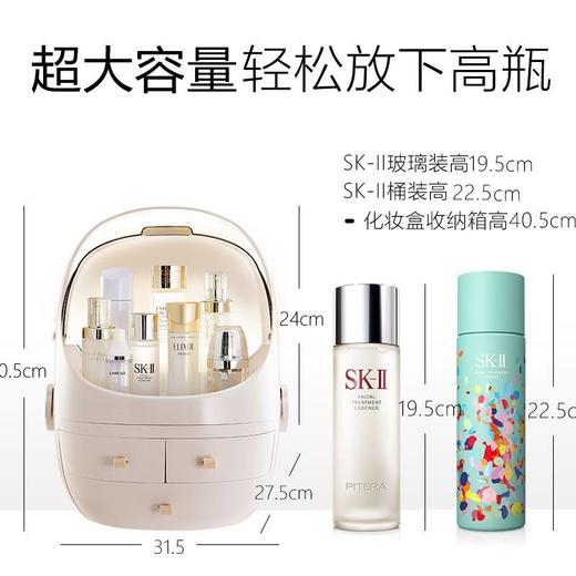 网红化妆品收纳盒置物架家用桌面欧式护肤品化妆盒收纳盒防尘有盖 商品图3