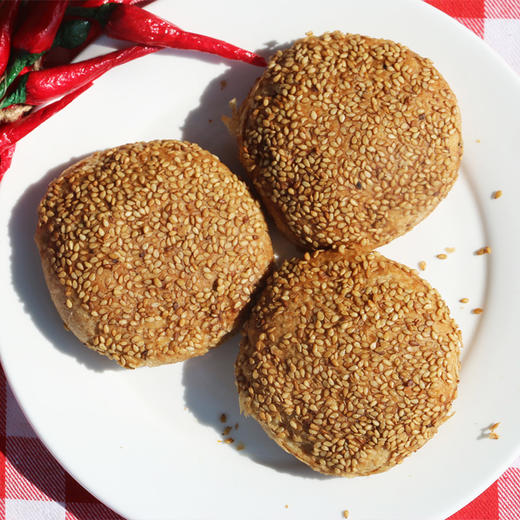 【包邮】老北京麻酱烧饼  手工制作火烧  1.08kg  6个装×3 商品图1