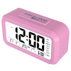 康巴丝（Compas）闹钟智能电子静音夜光聪明灯自动感光三组闹铃小闹钟儿童学生钟蓄电版WD8775 粉色 商品缩略图2
