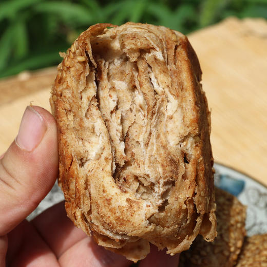 【包邮】老北京麻酱烧饼  手工制作火烧  1.08kg  6个装×3 商品图4