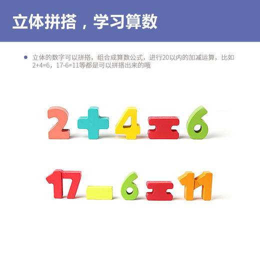 德国(Hape)数字启蒙立体拼图拼板儿童益智玩具3-6岁木制质拼搭 3岁+ E1550 幼儿园玩具女孩男孩生日礼物 商品图3