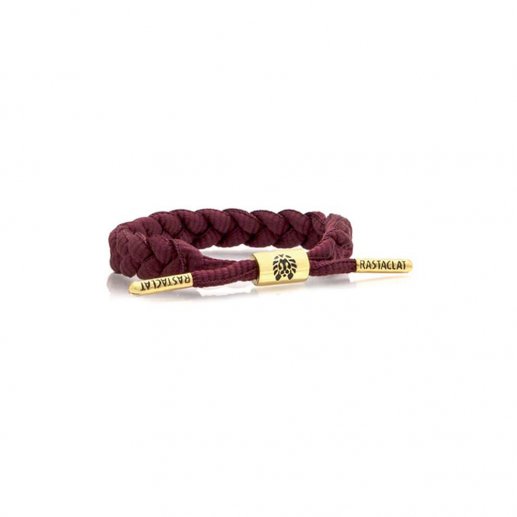 Rastaclat小狮子通用15.2-19cm可调节深酒红色涤纶编织手链休闲百搭手链11100002JPY带授权招加盟代理