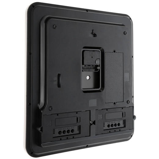 康巴丝(Compas)挂钟16英寸万年历温湿度钟表创意客厅静音时钟简约挂表方形日历石英钟C2983黑白 商品图4