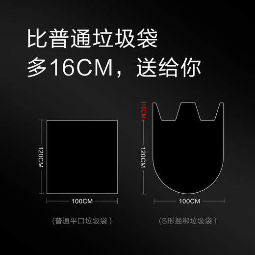 e洁环卫捆绑式手提垃圾袋整箱 单位团体采购可定制 商品图2