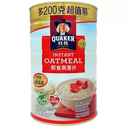 桂格即食麦片罐装800g+200g/罐  1*12 21.7 商品图0