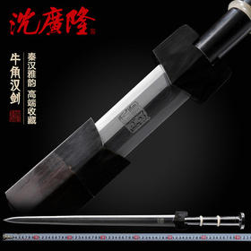 牛角汉剑 八面汉剑 龙泉沈广隆宝剑 传统剑收藏剑 工艺品 未开刃