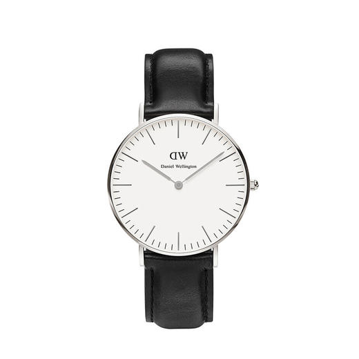 一般贸易女式dw女表丹尼尔惠灵顿36mm表盘白盘超薄石英表腕表0608dwd