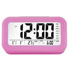 康巴丝（Compas）闹钟智能电子静音夜光聪明灯自动感光三组闹铃小闹钟儿童学生钟WD877粉色 商品缩略图2