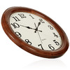 汉时(Hense)实木挂钟18英寸创意客厅静音时钟简约挂表现代石英钟表HW25棕色18英寸 商品缩略图0