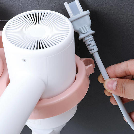 多功能简约壁挂式置物架 | 卫生间浴室吹免打孔风机架 商品图3