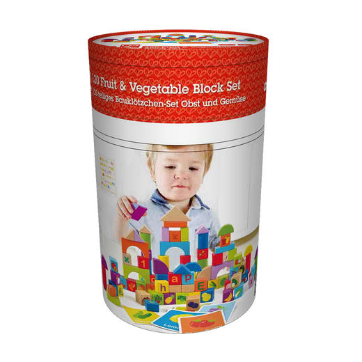 德国(Hape)120粒果蔬积木玩具宝宝儿童早教益智玩具桶装 1岁+ E8303 儿童玩具男孩女孩节日生日礼物 商品图7