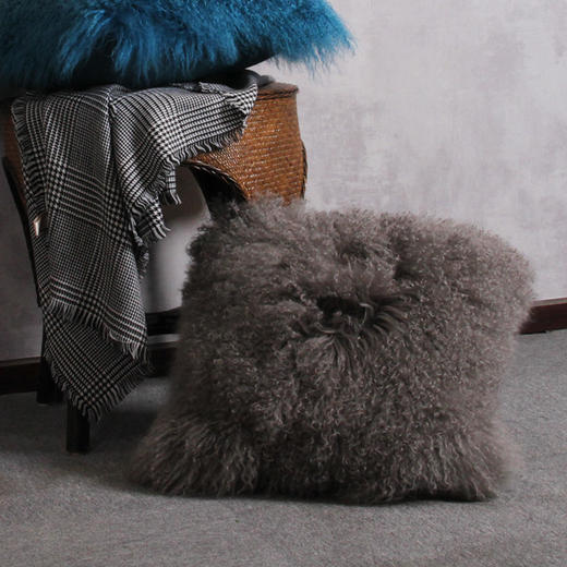 京彩KINGCO 滩羊毛抱枕靠垫  50X50cm 商品图3