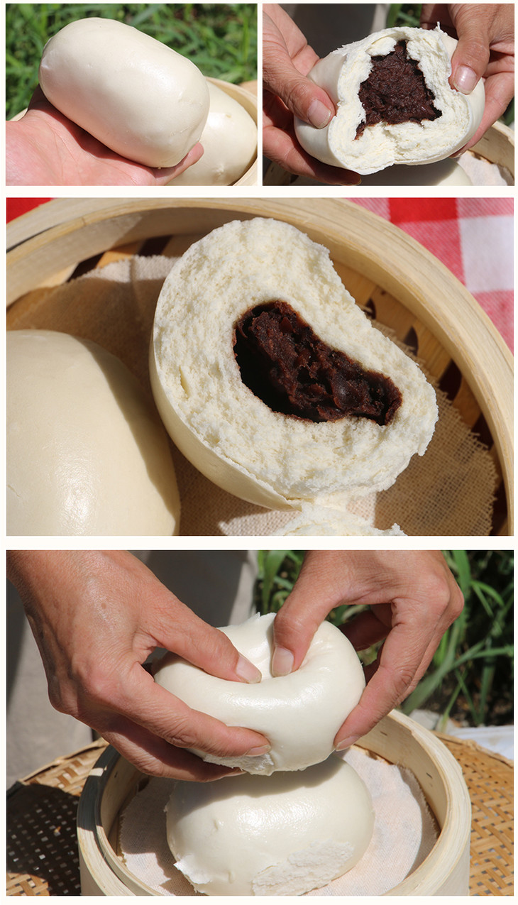 农家特色主食戗面大豆包手工制作口感松软蓬松内馅饱满400g