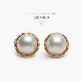 青云·圆形马贝「耳钉」/ QINGYUN