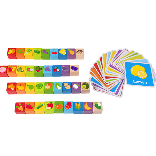 德国(Hape)120粒果蔬积木玩具宝宝儿童早教益智玩具桶装 1岁+ E8303 儿童玩具男孩女孩节日生日礼物 商品图3