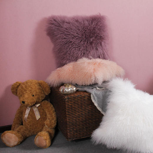 京彩KINGCO 滩羊毛抱枕靠垫  50X50cm 商品图1