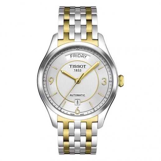 Tissot T-ONE女式 33mm金银双色色表盘不锈钢外壳金银双色不锈钢表带蓝宝石表面石英表T0382072203700JPY带授权招加盟代理