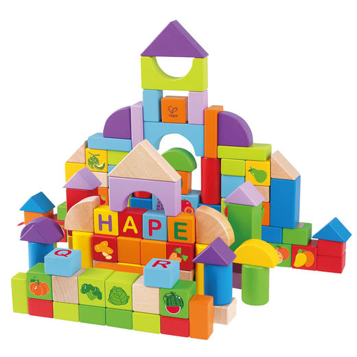 德国(Hape)120粒果蔬积木玩具宝宝儿童早教益智玩具桶装 1岁+ E8303 儿童玩具男孩女孩节日生日礼物 商品图4