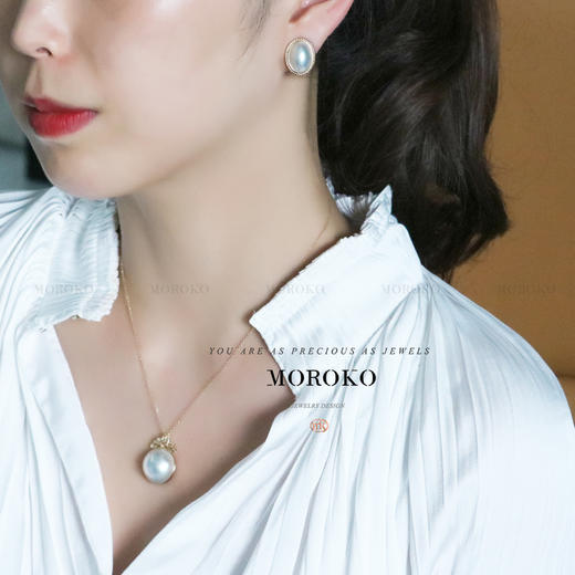 青云·圆形马贝「耳钉」/ QINGYUN 商品图3