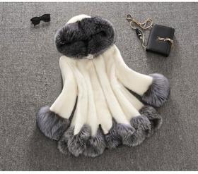 BC-D1507155秋冬新款狐狸毛仿皮草外套